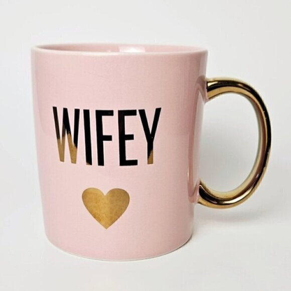 Indigo "Wifey" Pink & Gold Coffee Mug - Picture 3 of 8